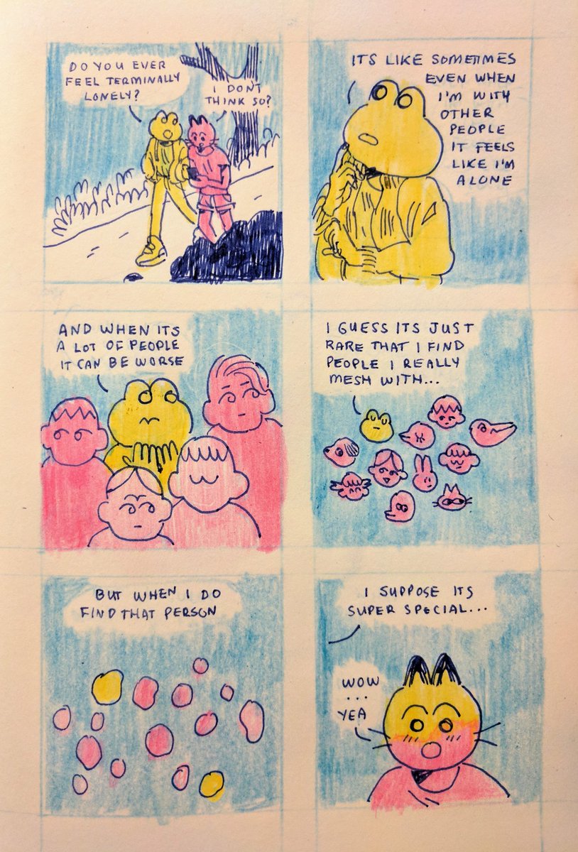 small doodle about loneliness and connecting ?❤️❤️❤️ 