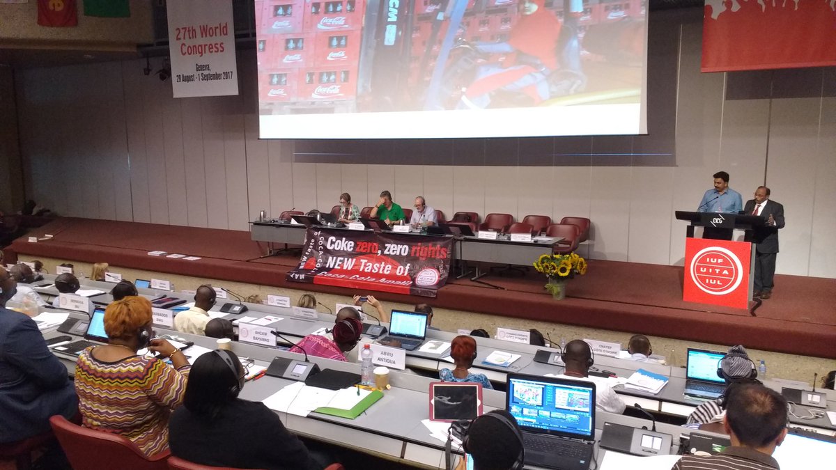 MarulandaEE's tweet photo. Análisis del 27 congreso de la UITA, políticas de las multinacionales es cero derechos para sus trabajadores. #WereAreIUF. https://t.co/UBKPg4bmAR