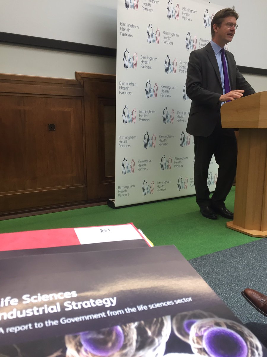 MPGeorgeFreeman's tweet photo. Business Secretary @GregClarkMP welcomes #UKLifeScience Strategy & commits to 1st IndustrialStrategy #SectorDeal to fund & implement it. https://t.co/CA6YG6jddF