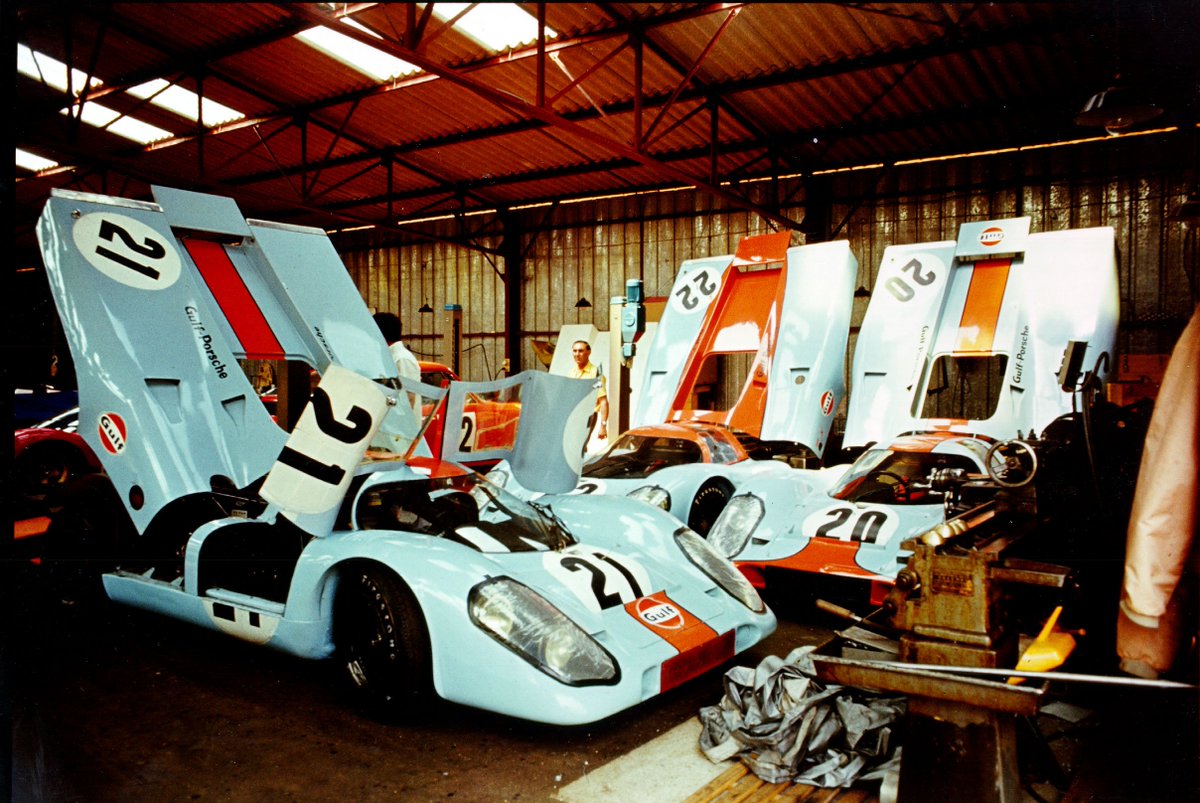 A peak at the #LeMans film garage for you! Can't beat the colours you get from that old film can you? #Porsche #Porsche917 #RacingIsLife