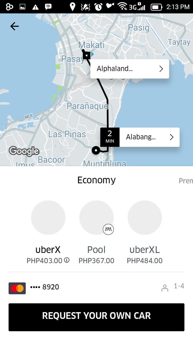 callmenicole8's tweet photo. Grabe yung fare ko kanina--kakaloka! Sa Grab P100+ lang pero bakit 2X sa #Uber? Anyare???? :( #Ubermnl #uberph #ltfrb @LTFRB https://t.co/sRmtRV8Pgy
