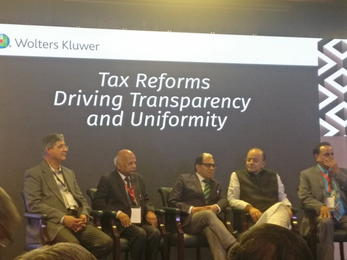 FM Shri <a href="/arunjaitley/">Arun Jaitley</a> along with Hon'ble Justice Shri Sikri, Judge, Hon'ble Supreme Court at a book launch event in Delhi today.