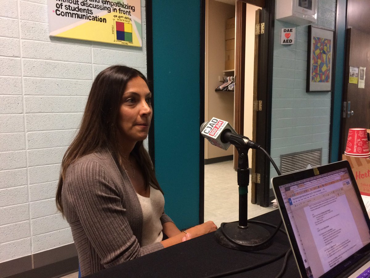 sarahdeshaies's tweet photo. Principal Christina Celzi... she attended Edward Murphy as a student, and her daughter is in grade 2 here. @CJAD800 @EnglishMTL https://t.co/kT8RIQ9gNQ