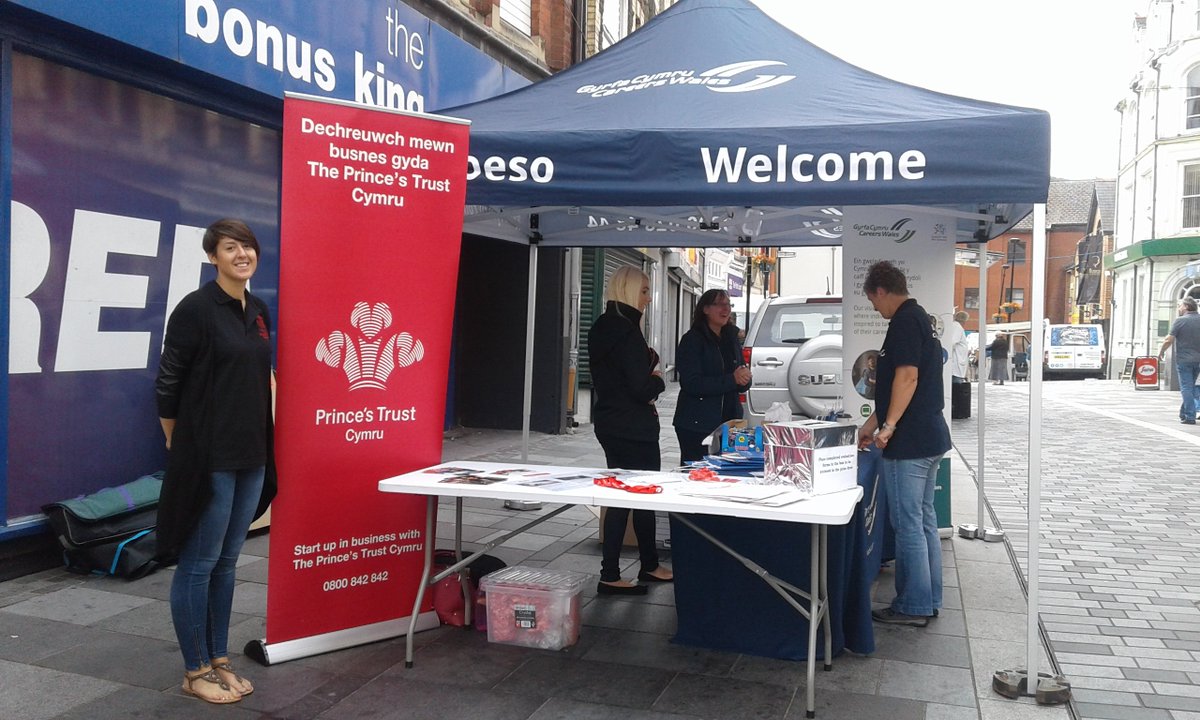 CareersWales's tweet photo. Delighted to be joined by @princestrustwal & #ExploreEnterprise in #Pontypridd today. In need of business advice? Speak to the experts! https://t.co/6Cde7qIyy3