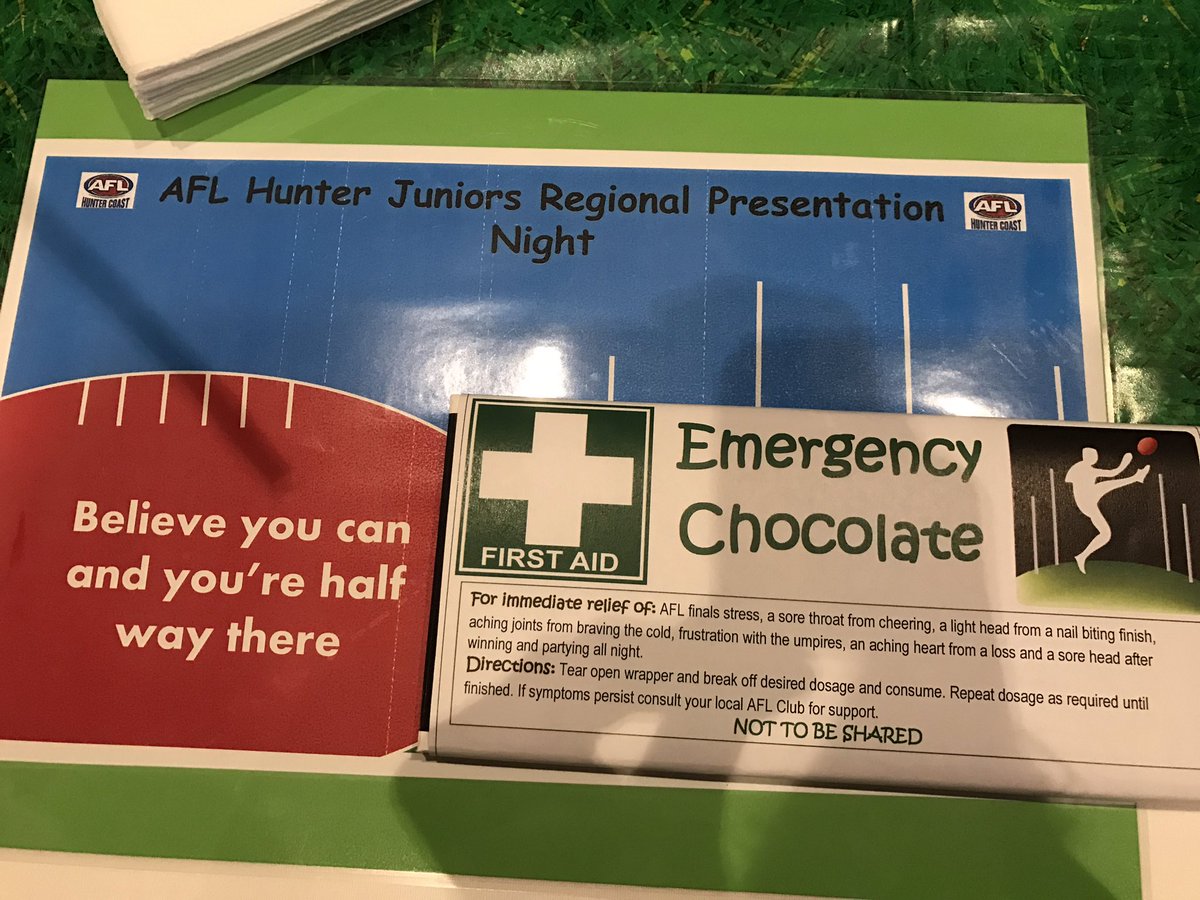 maddy_collier's tweet photo. Thanks for having me Hunter Coast JAFL 🌟I'll add this emergency chocolate to my emergency 'I'm no good at adulting" stash🍫@aflnswact #aflnsw https://t.co/EE7qP9lpEy