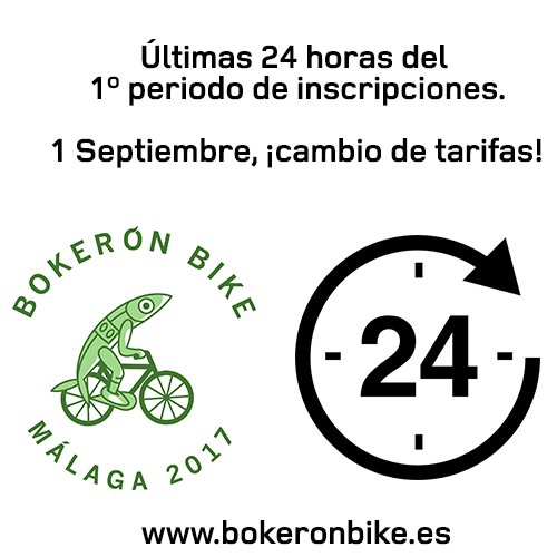 BokeronBike's tweet photo. ¿Te has apuntado ya en la III Bokerón Bike, ciudad de Málaga? No? pues a qué esperas! 1 Sept, cambio las tarifas https://t.co/M4vQYHOszB https://t.co/k7iDXIwJMe