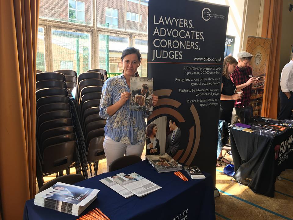 CILExBrighton's tweet photo. Jasmine and Emma attended Hove Park School's careers fair last month. Loads of interest in CILEx and legal careers! #CILEx @HpsHove https://t.co/TMQbOui7At