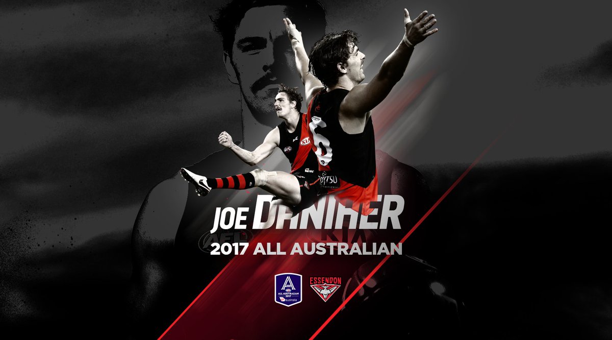 essendonfc's tweet photo. Congratulations Joe Daniher on being named in the 2017 All Australian team!

#AllAustralian https://t.co/Arc1uKDn9n