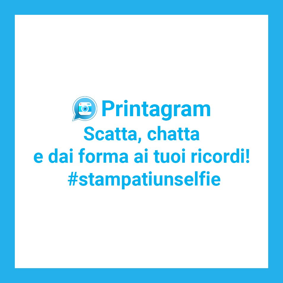 printagram_chat's tweet photo. Printagram il nuovissimo sistema di stampa fotografica in chat.
Scopri come funzione https://t.co/FIZQQhpsSs
sistema sviluppato da @inextAI https://t.co/Qm0gjsOZF5
