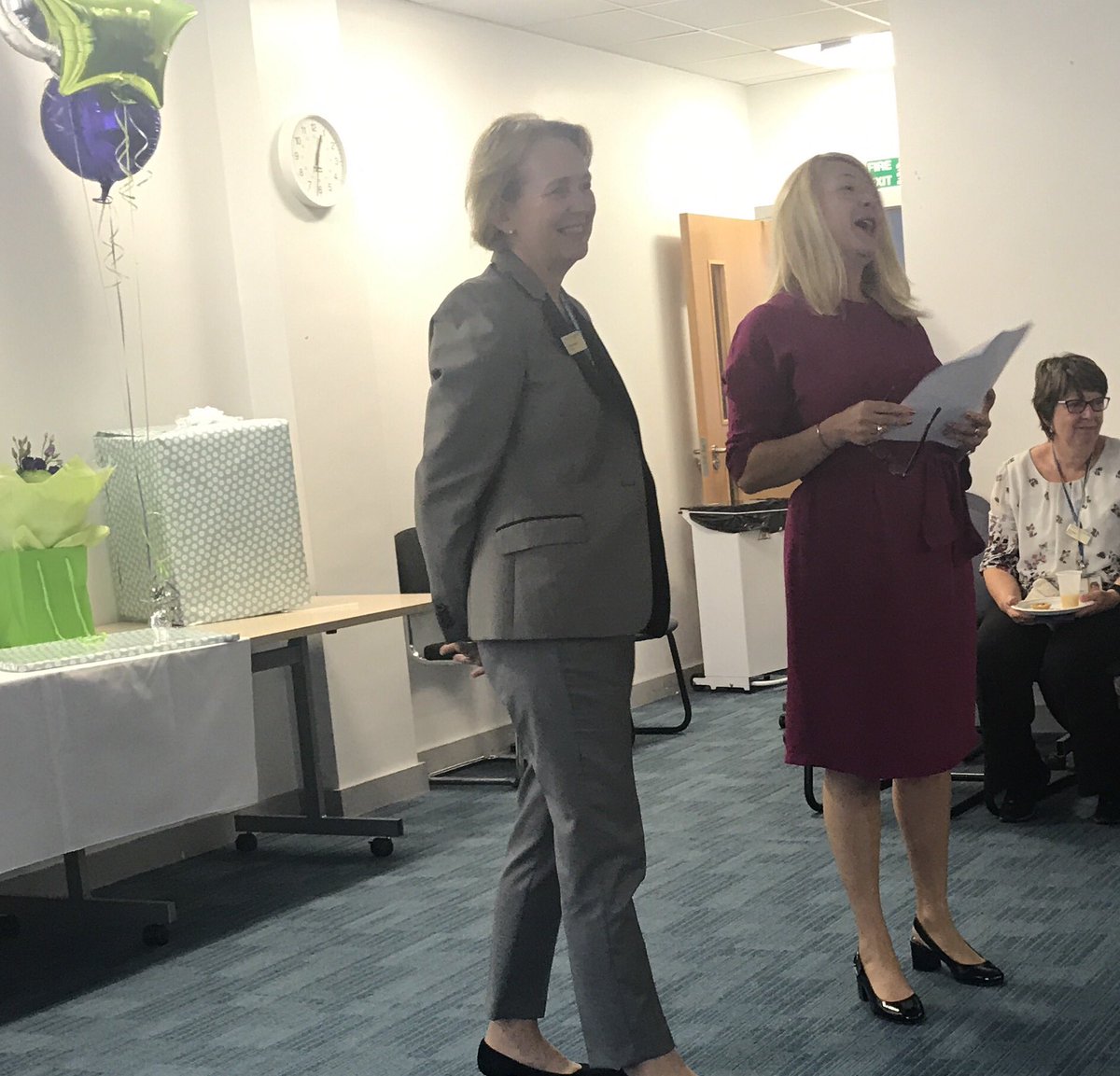 Coming together to say farewell to our outstanding Chair <a href="/aileenmmcl/">Aileen McLeish</a> 
A great leader &amp; supporter of our QI journey. Will be missed <a href="/ASPHFT/">Ashford & St Peter's</a>