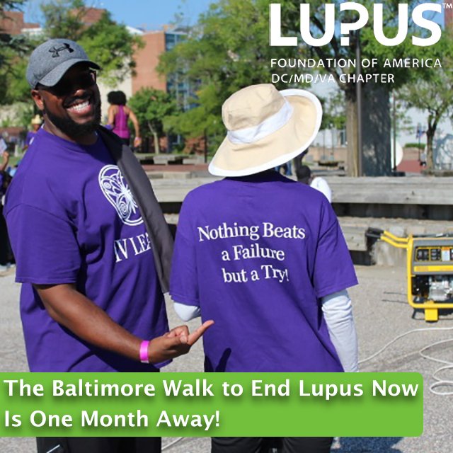 Only 1 month until the Maryland Walk to End Lupus Now! It's not too late to register! ow.ly/3HlA30ehHzL