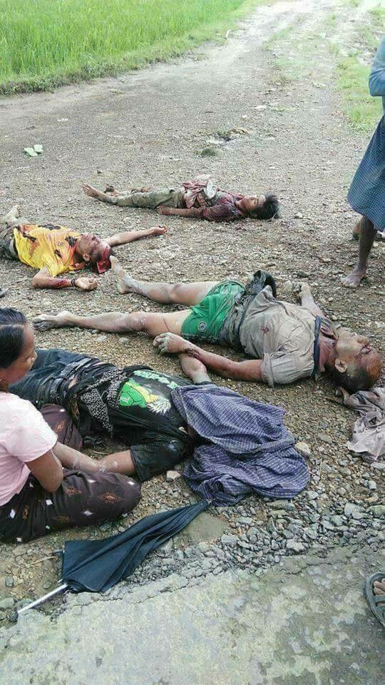 #NEWS
Innocent Rakhine people were atrociously killed by #extremists Terrorists near Maungdaw,Rakhine State,Myanmar.