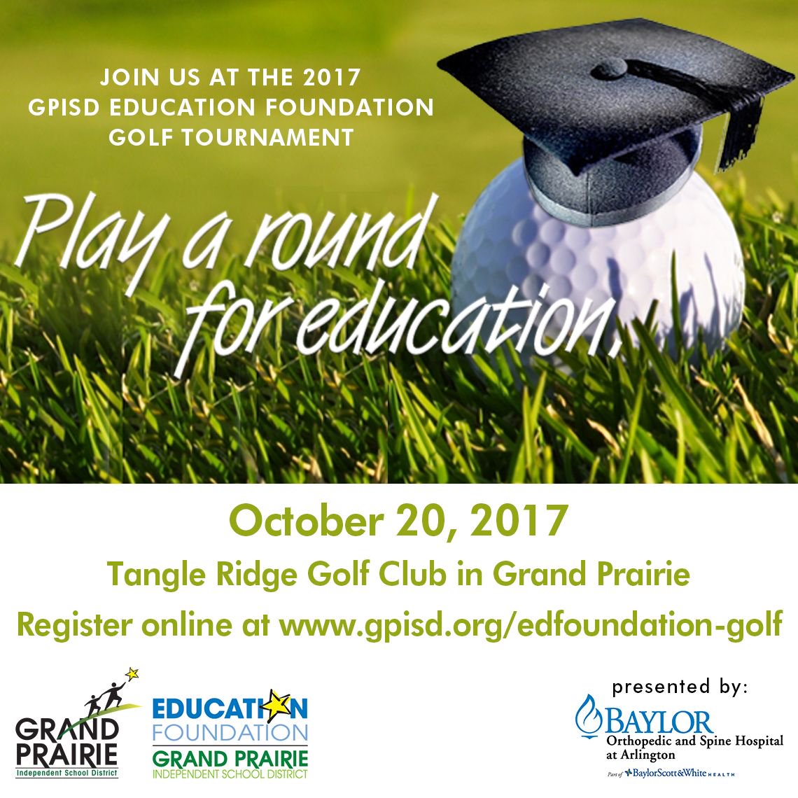gpisd_ef's tweet photo. To play a round for education call (972) 237-5420 or email alexandra.geerts@gpisd.org for more information #golf #education https://t.co/BacAYNEVuY