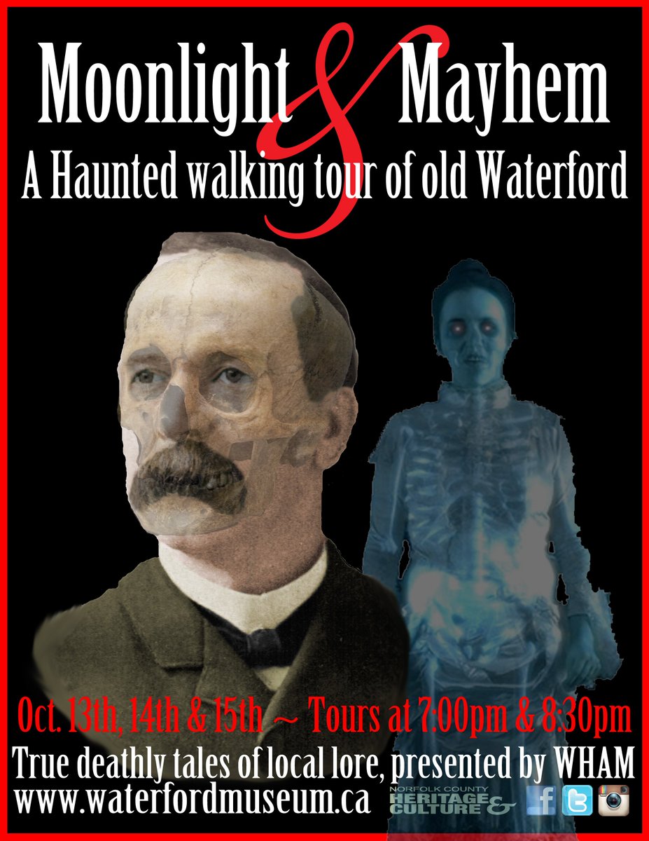 WhamMuseum's tweet photo. Tickets for our wildly popular Moonlight &amp; Mayhem haunted walking tours of Old Waterford go on sale September 5th! $20/ticket. @NorfolkTour https://t.co/D3pqyubgC8