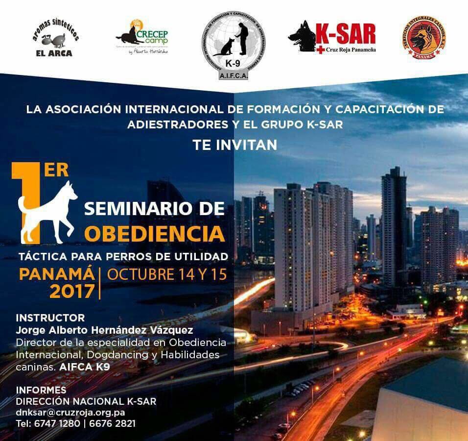K_SarCruzRoja's tweet photo. Te invitamos a nuestro seminario de obediencia los días 14 y 15 de octubre en la sede de Cruz Roja Panameña, en sede de Albrook. https://t.co/Txo5HrLF2N