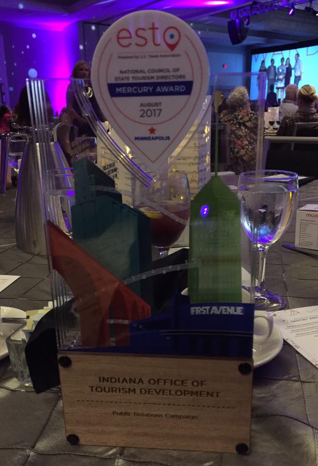 Excited that <a href="/VisitIndiana/">Visit Indiana</a> has been awarded a <a href="/USTravelESTO/">ESTO</a> Mercury Award for #INTorchRelay! Best 2016 Public Relations Campaign in the US!