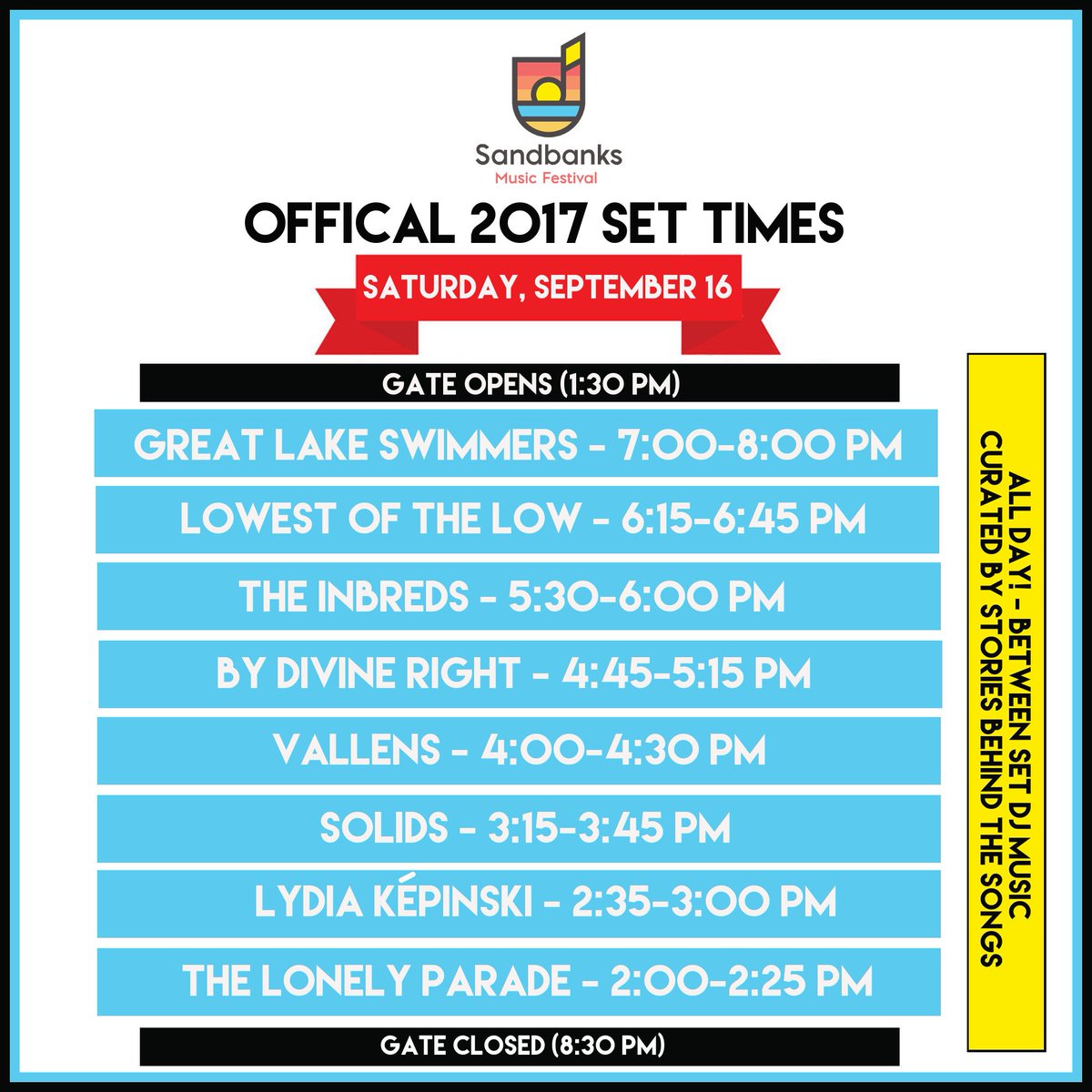 2017 set times are up!