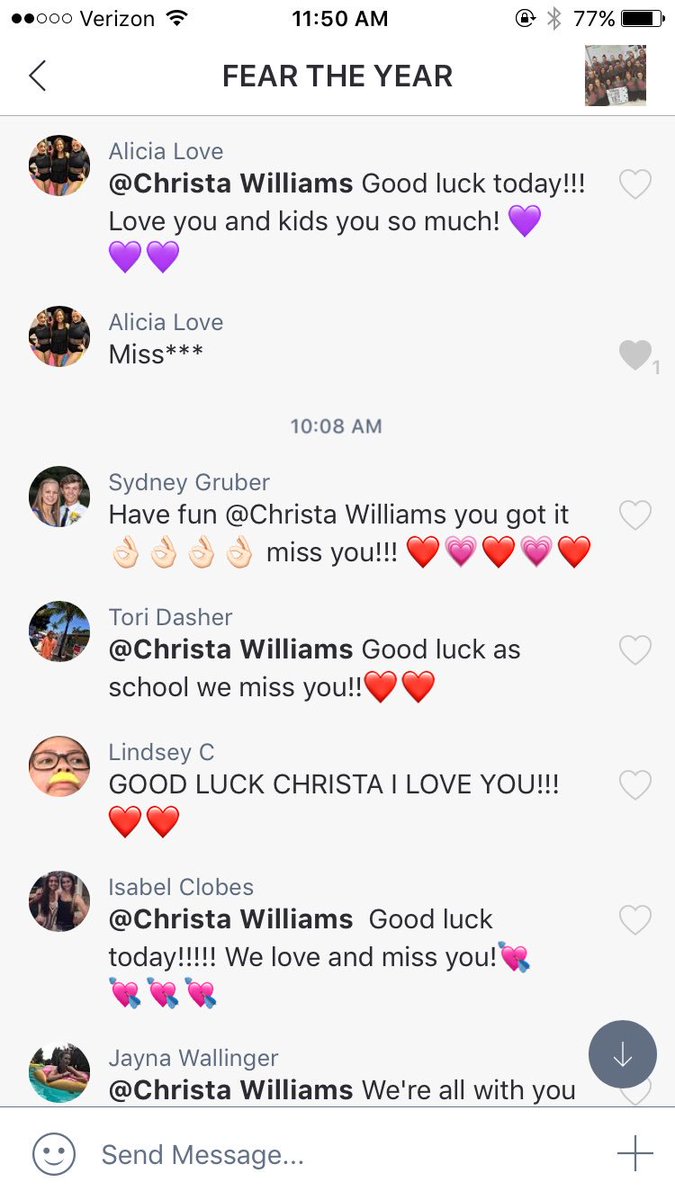 christa_will's tweet photo. This is what being part of a TEAM looks like. Thank you for your love &amp; support @PantherettesMHS https://t.co/PTVdSFXfxq
