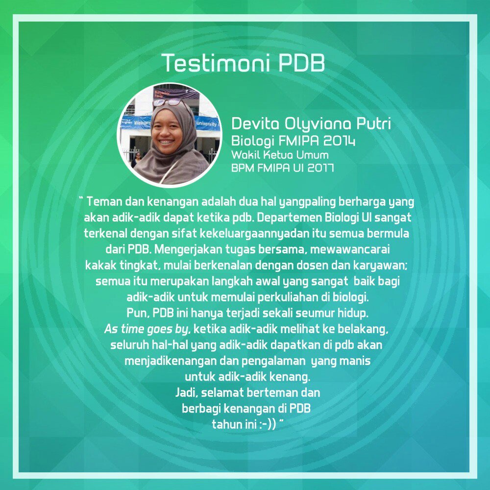 pdb2017's tweet photo. Kenapa hrs ikut PDB?
yuk disimak informasinya dan testimoni dari:
👤 Devita Olyviana Putri
Sebagai Wakil Ketua Umum BPM FMIPA UI 2017 https://t.co/8oBkrs3jsk