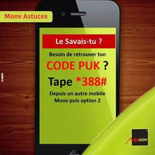 astefiou's tweet photo. #moovastuce
Le savais-tu ?
Besoin de retrouver ton
#CODEPUK
Tape *388# depuis un autre mobile Moov puis option 2 https://t.co/WL2SNhOTIx