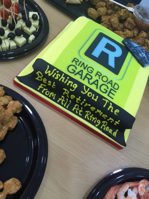 RingRoadGarage1's tweet photo. Ring Road would like to wish Gordon all the best on his retirement with a much deserved celebration!🎉#party #HumpDayMotivation #retirement https://t.co/sKN9pqRUPX