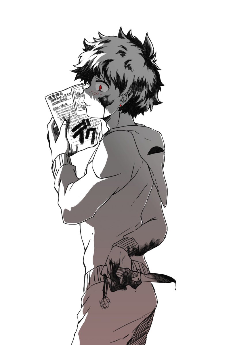 爆豪勝己 お題箱から 闇堕ちデク君 です こないだもお題で描いたんですけどおかわり来てた そういちろうの漫画