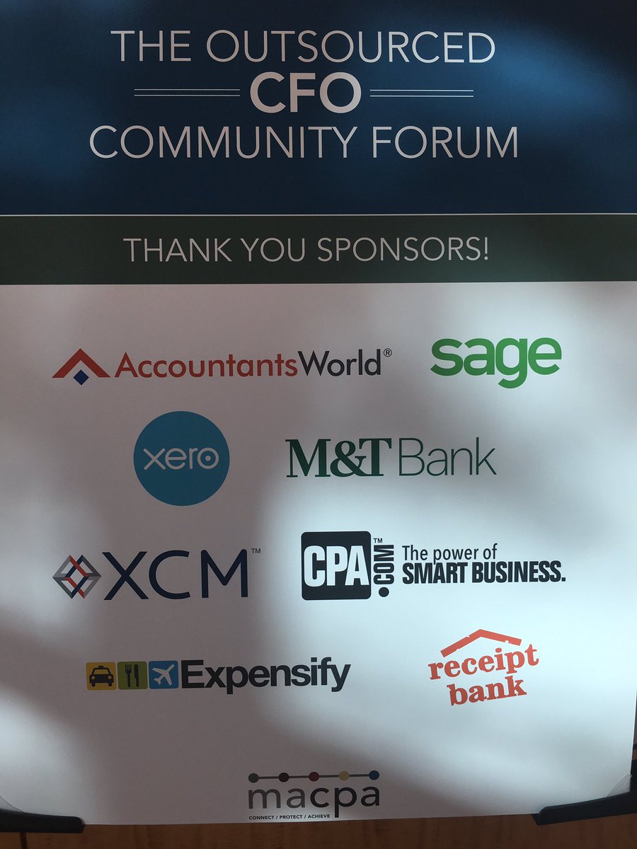rjbrowncpa's tweet photo. Excited 2 launch our #outsourceCFO community! @Xero @SageNAmerica @ReceiptBank @tsheets @PowerAccountant @CPAcom @MandT_Bank @XCM_Solutions https://t.co/eVdbNB0vFn