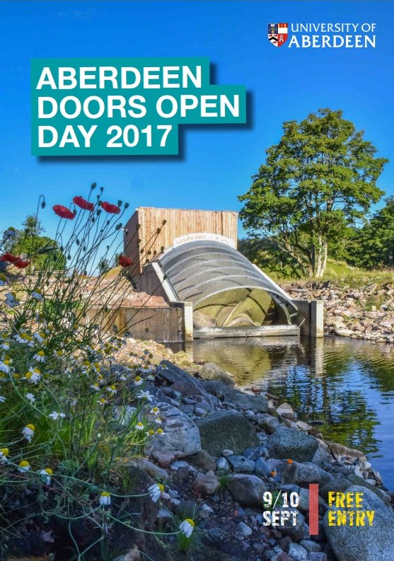 ACEnergy2016's tweet image. We&apos;re taking part in Aberdeen&apos;s Doors Open Day on Saturday 9th September! We even made the programme cover page! abdn.ac.uk/engage/documen…