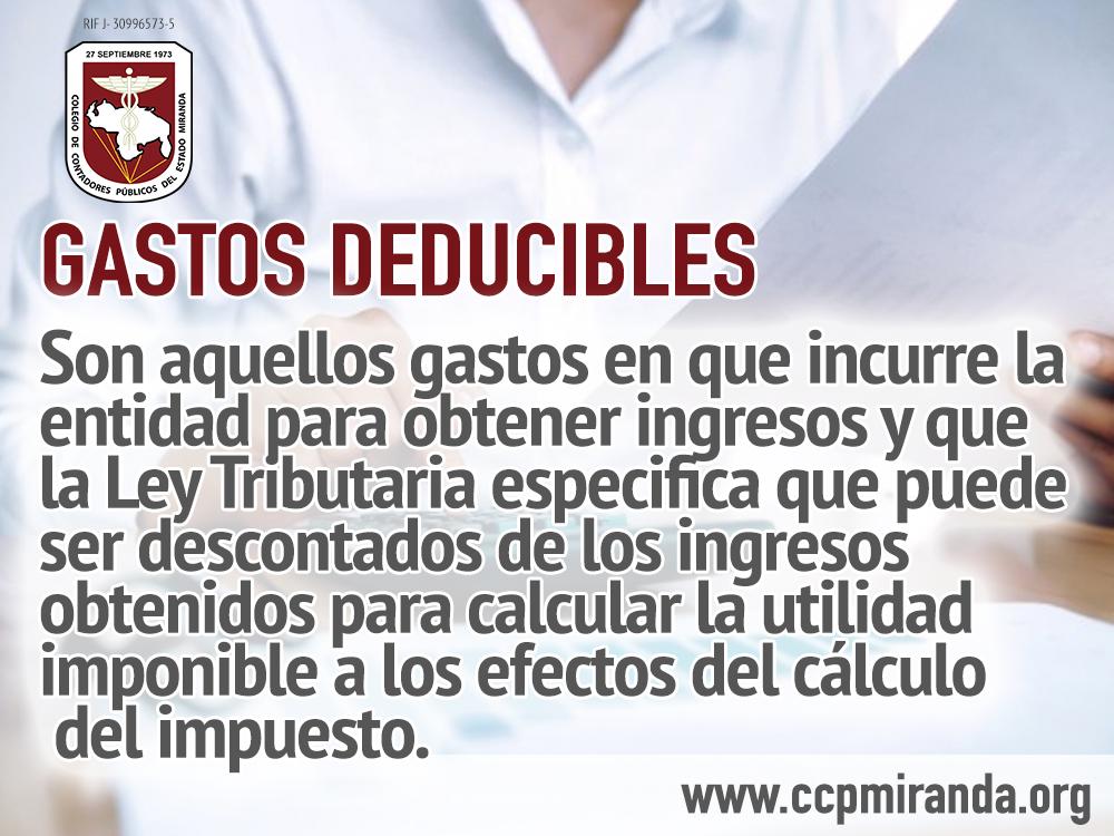 ccpmiranda's tweet photo. Gastos Deducibles.
#terminoscontables #contadorespublicos #Venezuela #ccpmiranda https://t.co/GFT34DtohZ