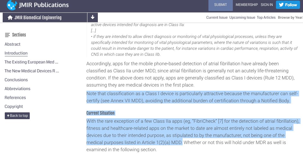 fibricheck's tweet photo. FibriCheck referenced as a Class IIa medical device! Interesting guide for app dev towards the new MDR guidelines! https://t.co/ydKPdcRRgP https://t.co/ewKDqv2zWF
