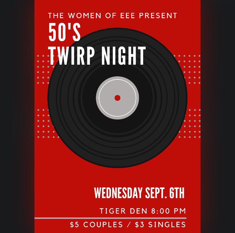 You're the one that wEEE want!One week from today get ready to jive at 50's TWIRP night!