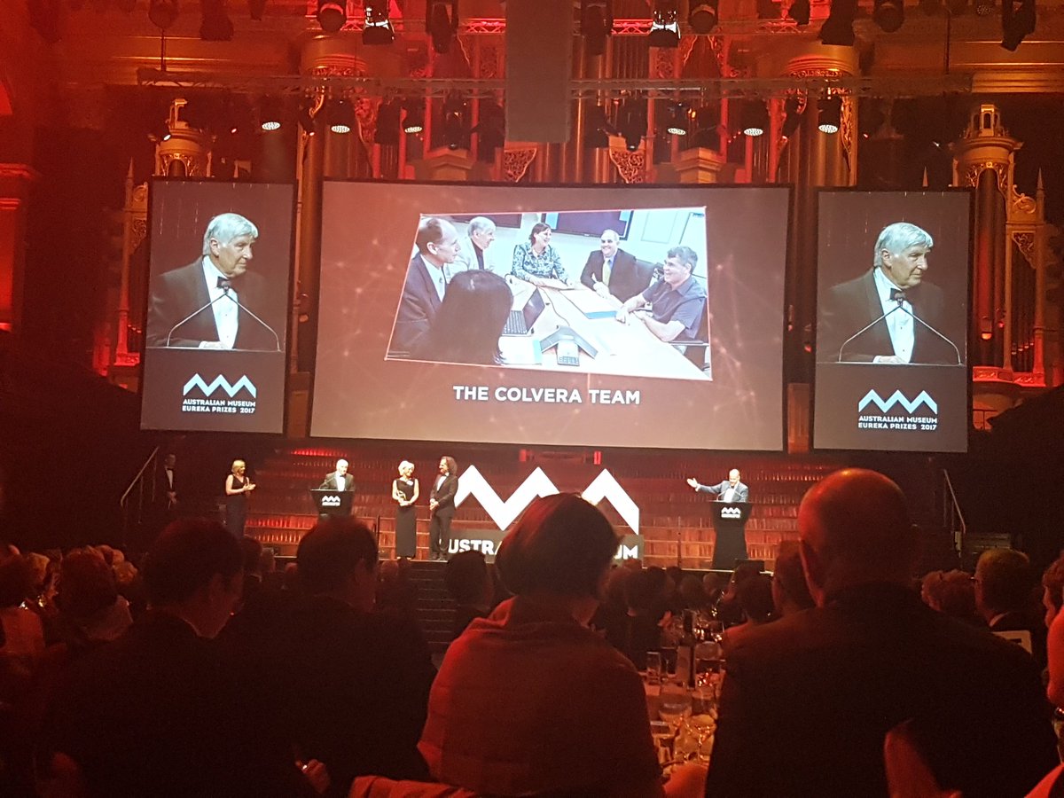 JasonR055's tweet photo. Amazing! A huge congrats to Peter Molloy from CSIRO, Clinical Genomics and Flinders. #csironews #colvera #eureka17 https://t.co/GQGecemPLb