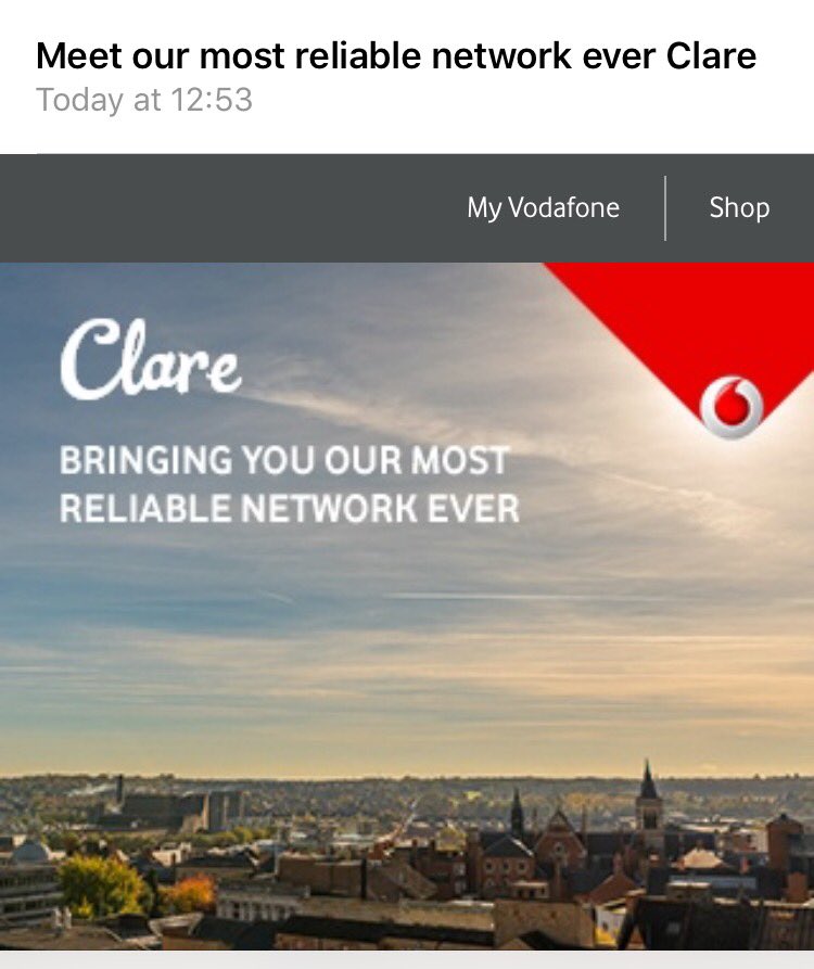 Clare_K_'s tweet photo. @VodafoneUK having had no coverage from home for a week because of network maintenance I don't love your new marketing campaign. #Unreliable https://t.co/EX7JDlYfVU