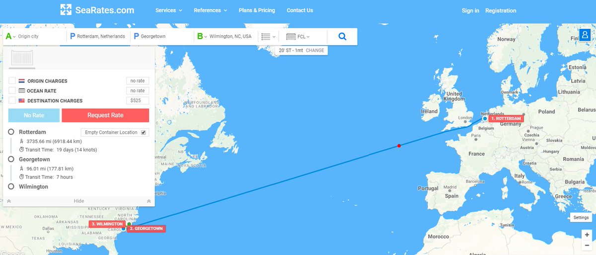 baldersdale's tweet photo. 19 days to steam from Rotterdam to Wilmington. By then all Gulf Mexico refineries back online. Screaming short #RBc1. #HurricaneHarvy #OOTT https://t.co/et6d1ES8ia