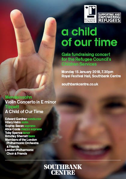 RefugeeConcert's tweet photo. Thrilled to announce Gala Fundraising Concert, 15 Jan 2018, for @refugeecouncil Children's Services @southbankcentre
https://t.co/55C5iZQvw3 https://t.co/nmxroJzOcb