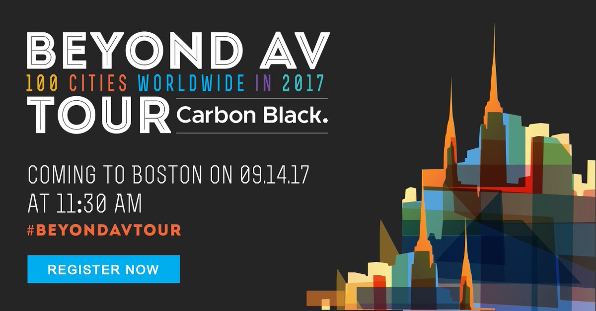 carbonb1ack's tweet photo. Learn how to build an attack and network with peers at the #BeyondAVTour in #Boston on Sept. 14. Register: https://t.co/rmcEQmqpi6 #InfoSec https://t.co/D7UE8vhLck