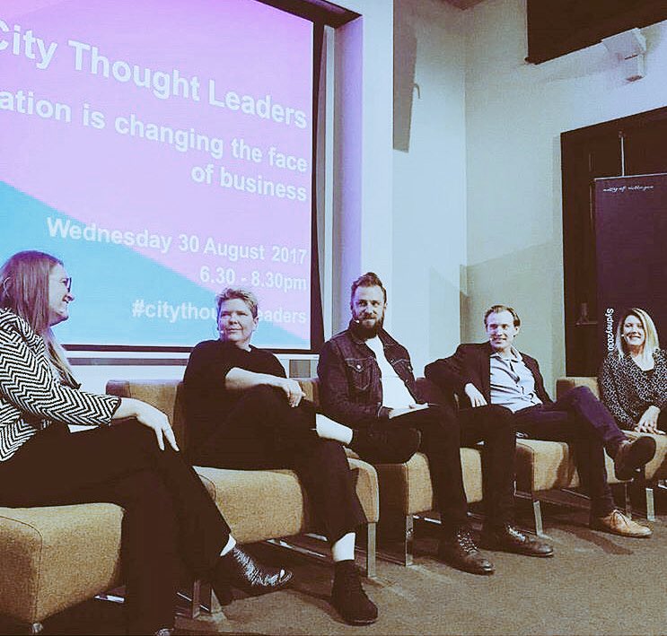 pabloandrustys's tweet photo. Thanks for having us tonight @cityofsydney for the City Thought Leaders panel w/ @saxon_w #citythoughtleaders https://t.co/yzDYtJvQi1