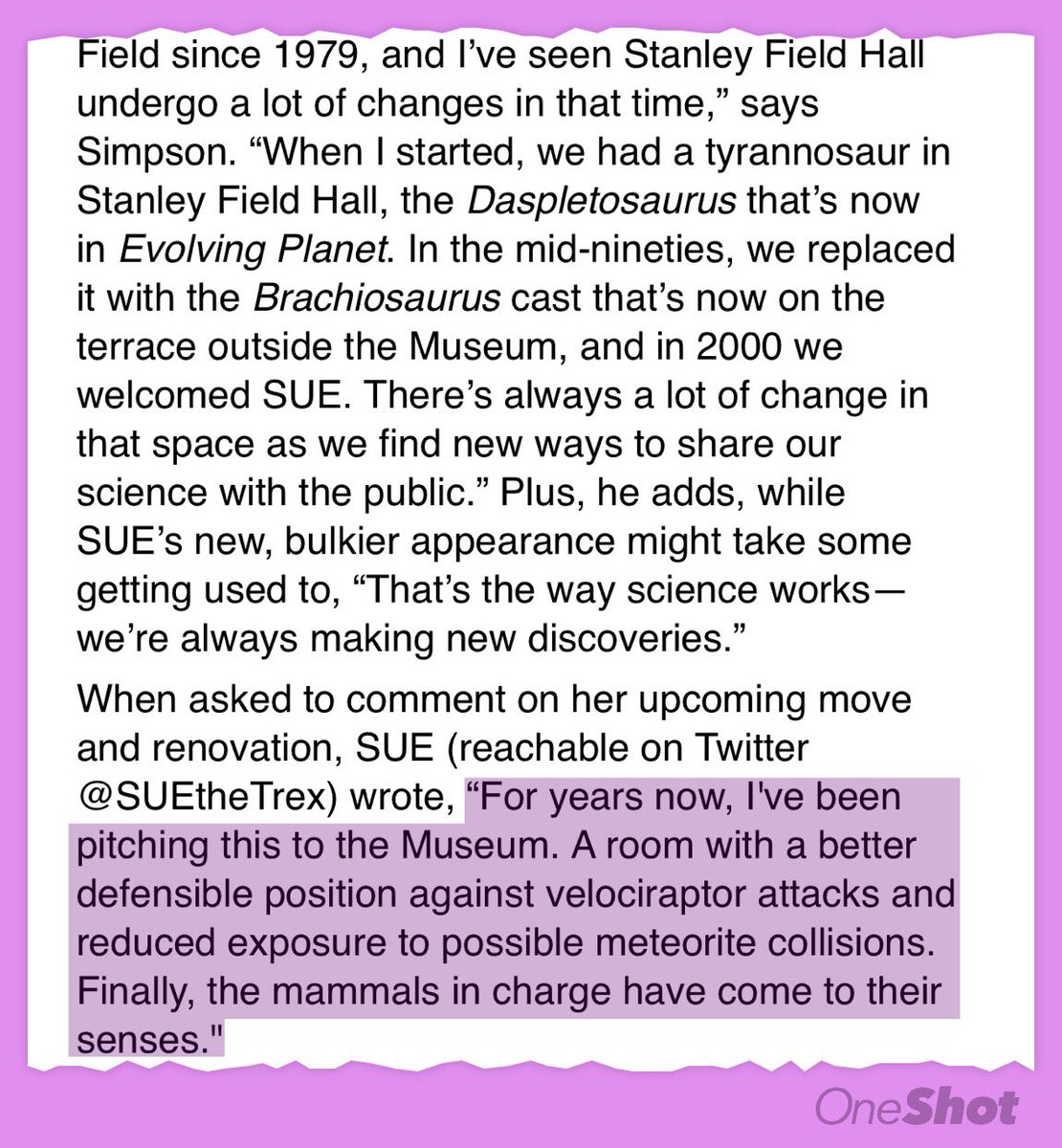 SUE the T. rex tweet media