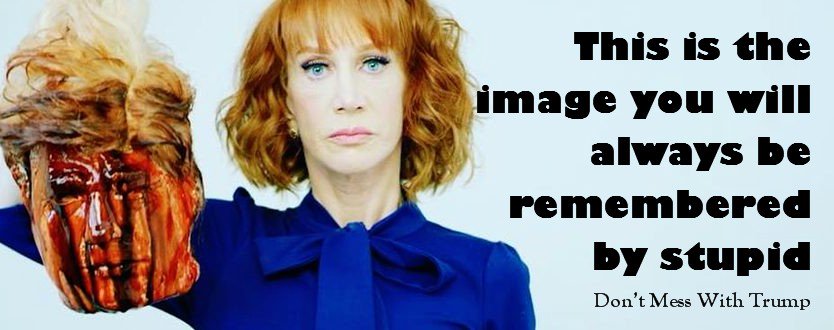 AmericansUnit's tweet photo. #LiberalSlut #KathyGriffin can't get her "sorry" straight. What an idiot! #andersoncooper https://t.co/JMPTNzi6l4 #Trump #progressives #CNN https://t.co/I19tRIGP6L