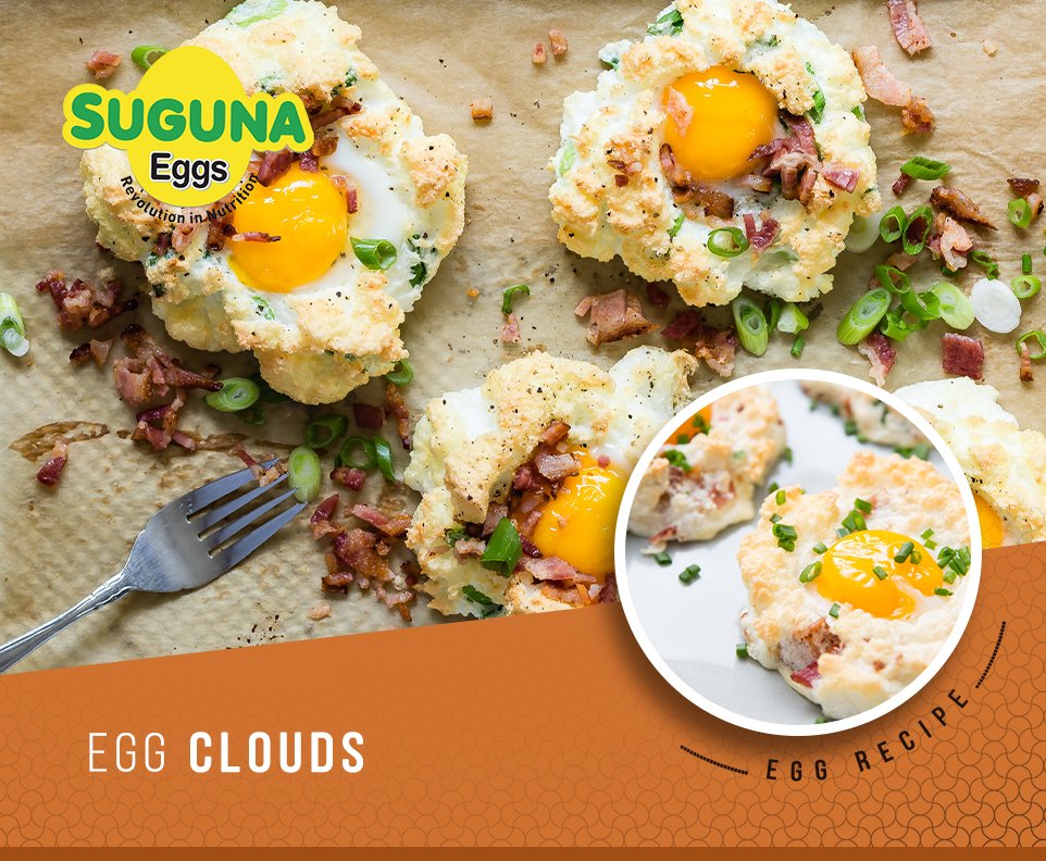 Suguna_Foods's tweet photo. Who knew that making #EggClouds was easy? Here is the
#recipe https://t.co/VJzI2QidAF
#SugunaFoods #eggrecipe #eggdishes #tastegood https://t.co/BcR12m0UCy