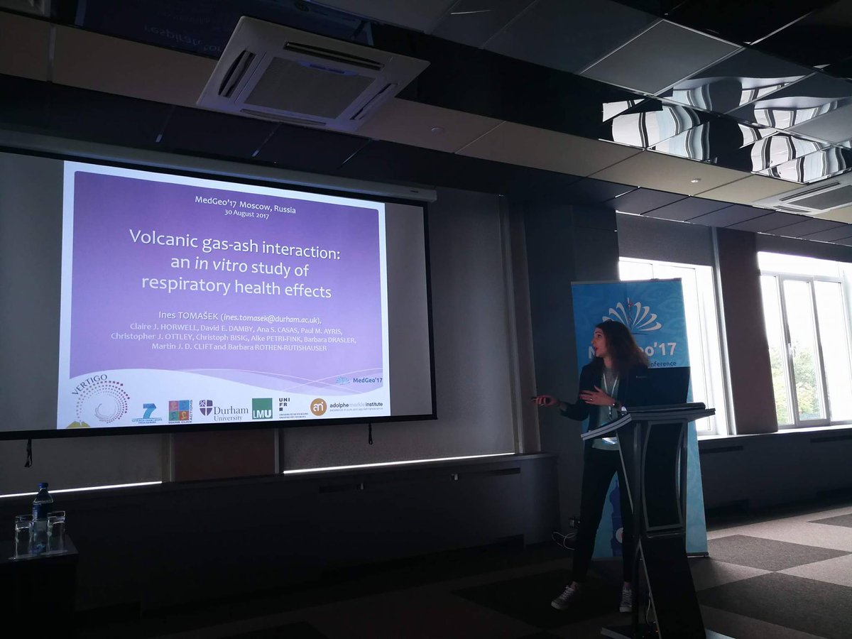 The effects of salt-laden volcanic ash on lung cells in vitro presented at MedGeo'17, Moscow. <a href="/Durham_Volc/">Durham Volcanology</a> <a href="/LMU_Volc/">LMU Volcanology</a> @Vertigo_Itn <a href="/IMGA_UK/">IMGA-UK</a>