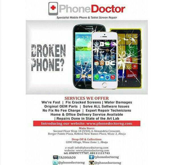 Abuja_Facts's tweet photo. At #PhoneDoctor, there are true repair professionals & who use only quality replacement parts. @phonedoctorng call: 09099977707 https://t.co/x2MV7Ynqk0