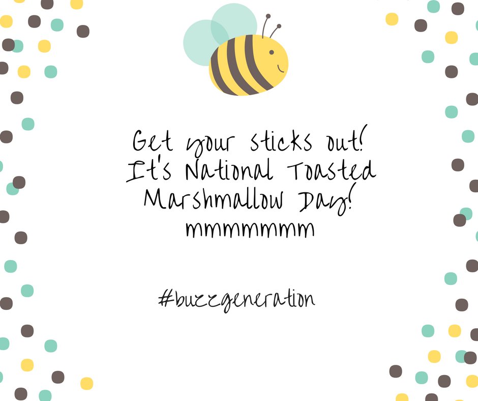 AlgBuzz's tweet photo. NATIONAL TOASTED MARSHMALLOW DAY – @nationaldaycal #toastedmarshmallowday #summer2017 #getyoursticksready #buzzgeneration🐝 https://t.co/W8f4CU6mnU