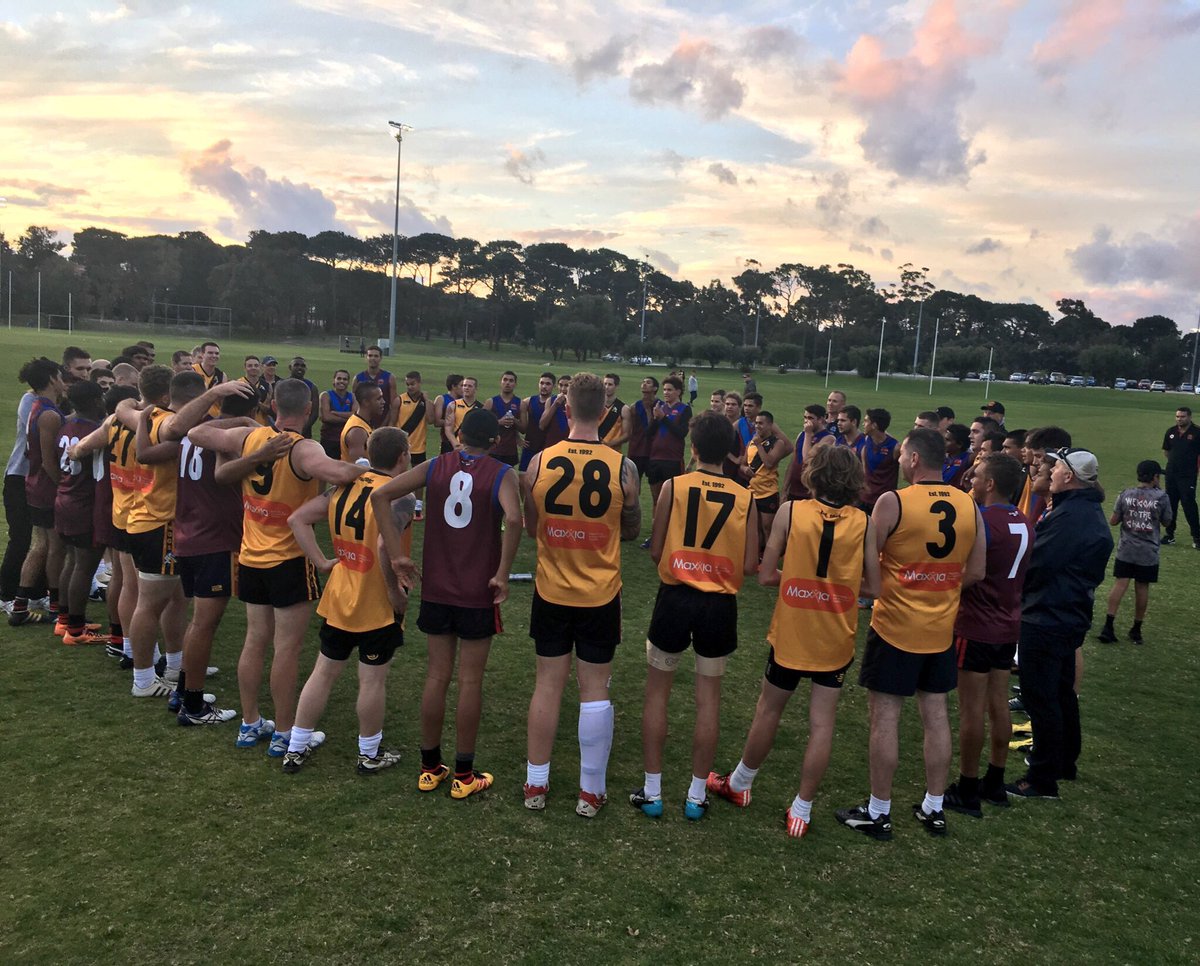 CanningtonPol's tweet photo. Cannington Cops 10.4.64 take out the inaugural #AFL match against Clontarf 8.8.56. Awesome effort by both sides see you next year boys! #fb https://t.co/L4cprtkgsB