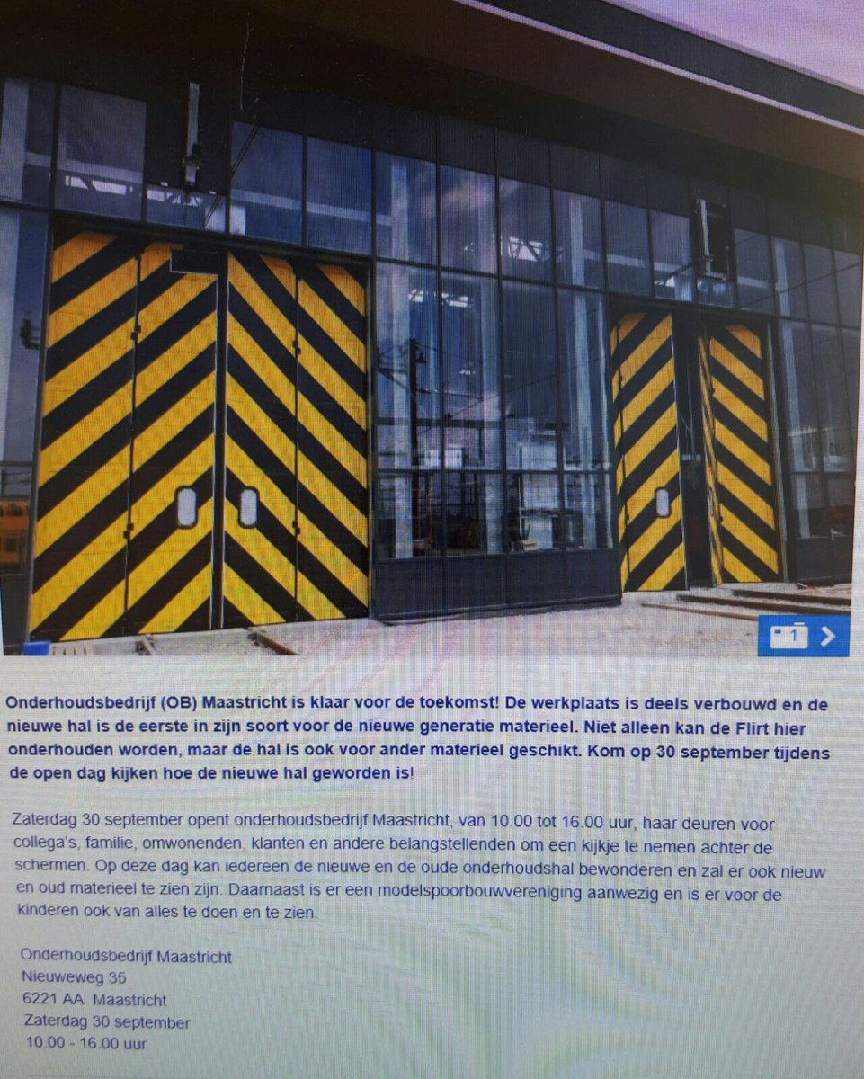 #OPENDAG | noteer in je agenda en kom een kijkje nemen achter de poorten van @NedTrain #Maastricht