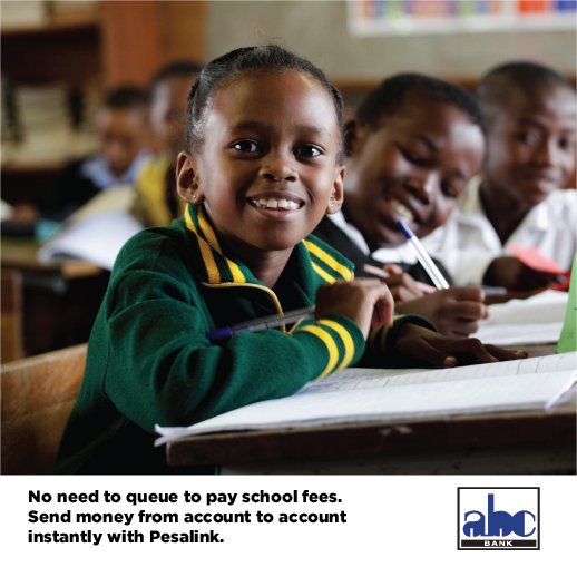 ABCBankGroup's tweet photo. Paying school fees is as easy as ABC with Pesalink. Have you registered for Pesalink? https://t.co/81PHgbCLiu