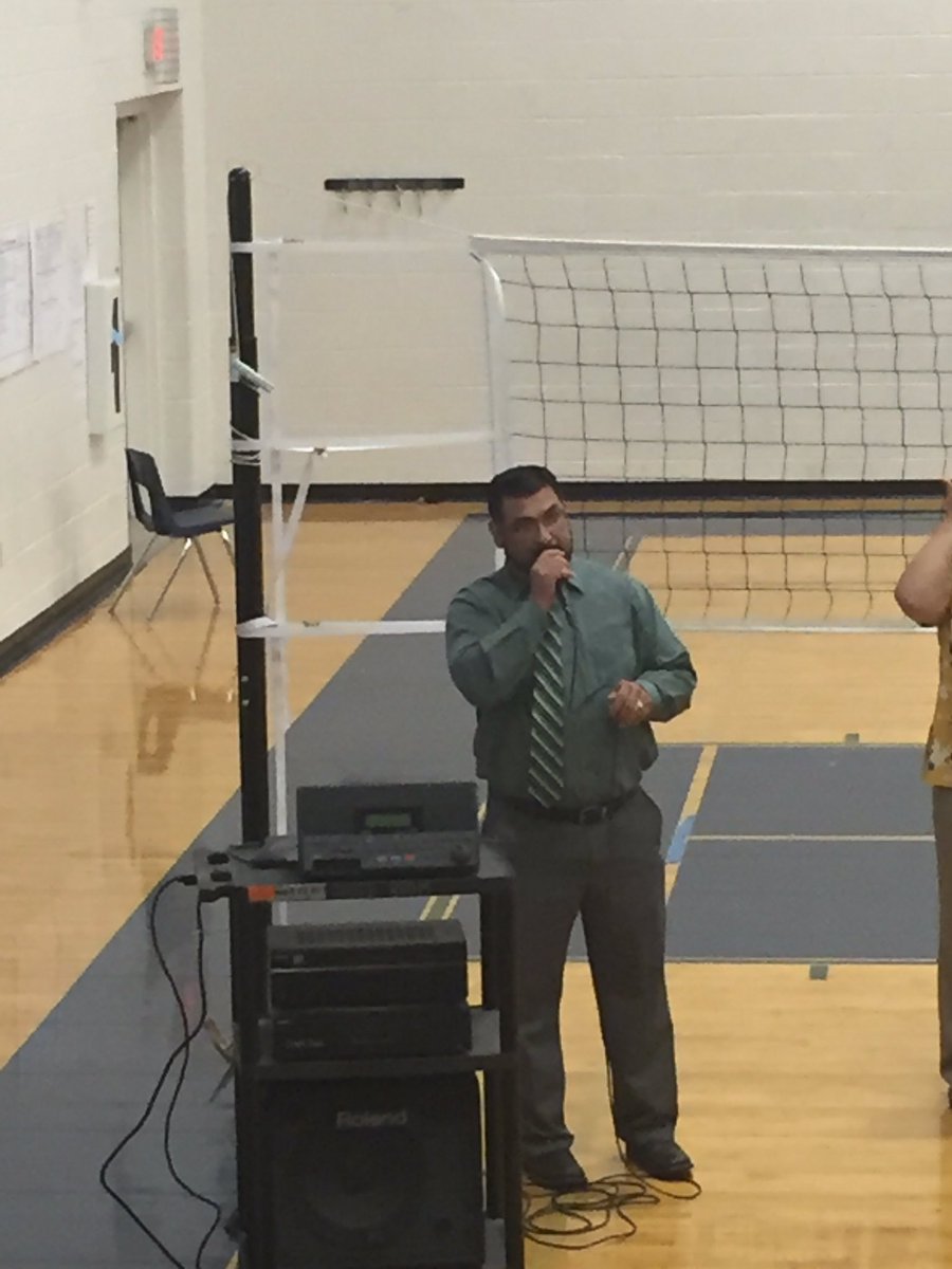 Mr. Vela setting the the tone for our 8th graders #GD2BC