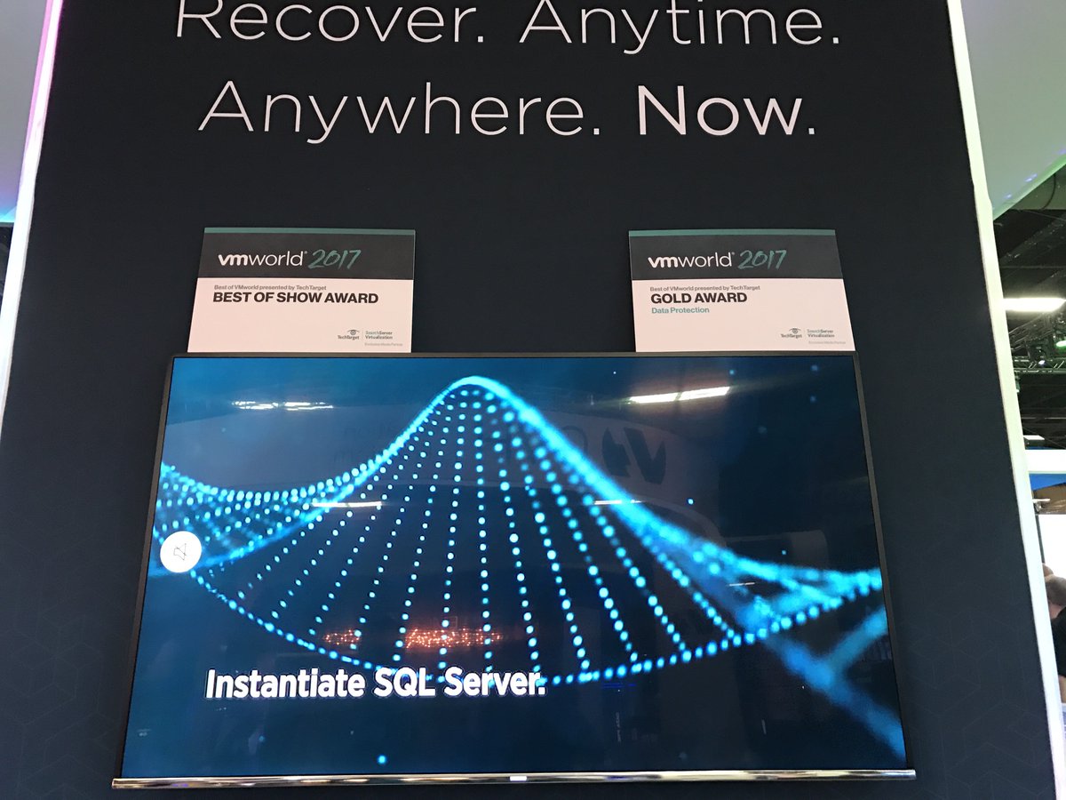 rubrikInc's tweet photo. Good morning #VMworld! If you haven't, stop by #Booth412 for demos, giveaways, raffles, &amp; more! https://t.co/iztIffjYHJ