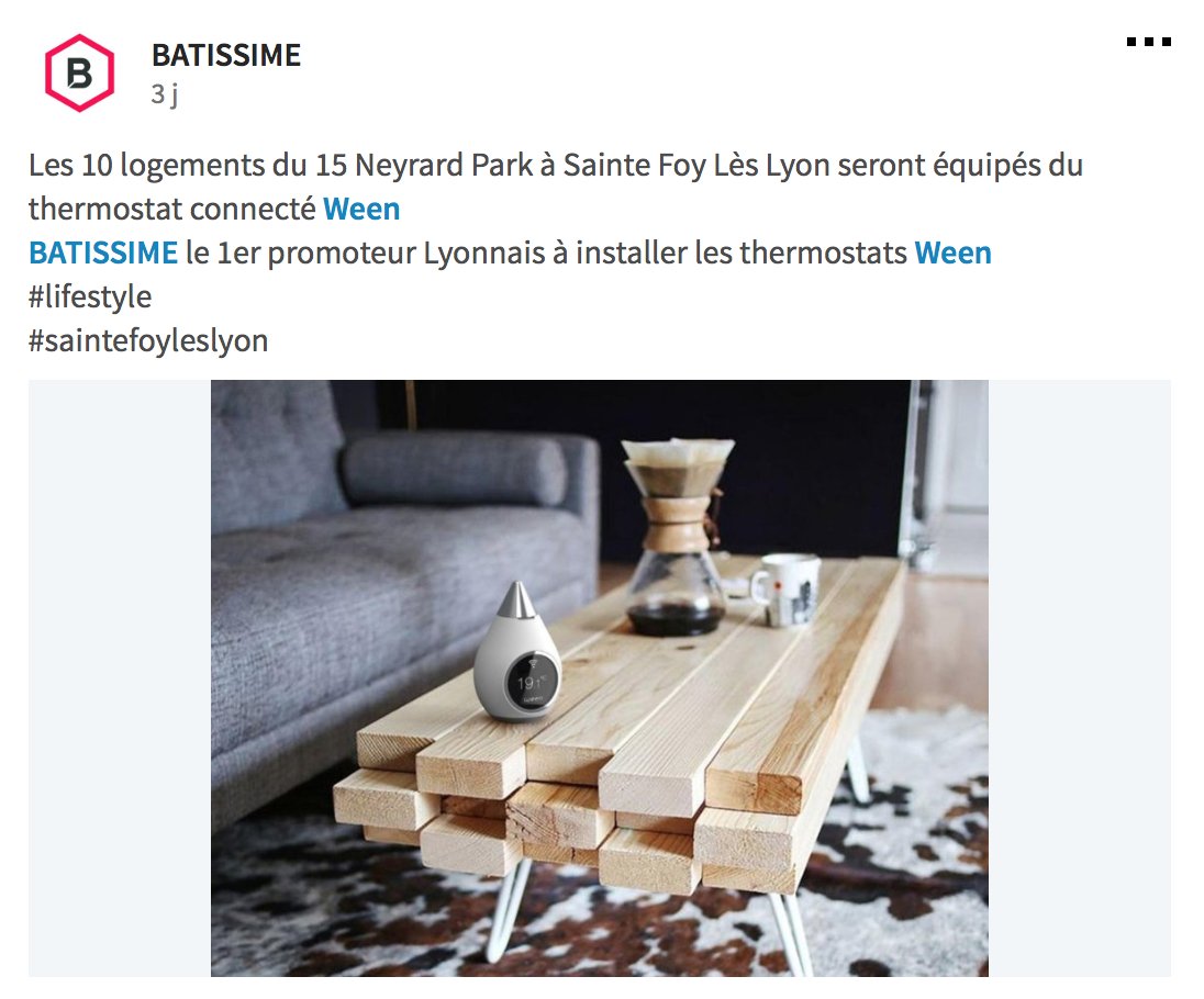 Ween_Home's tweet photo. Nous sommes très heureux d'annoncer que nos #Ween équiperont un programme du promoteur #Batissime ! @villedelyon on arrive 😉 https://t.co/xcUqwlU2r6