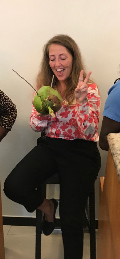 _DanielK8's tweet photo. Staying hydrated at the desk with Caribbean coconut water!! @LizaDeWaard getting ready to rock it today #DRILevelUp https://t.co/MZ4Tu2bBPO